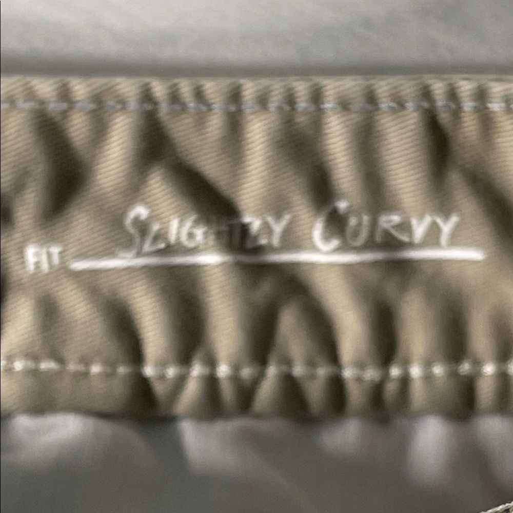 Eddie Bauer womens taupe stretch flat front curvy fit 5" chino shorts - size 10 - Picture 7 of 14